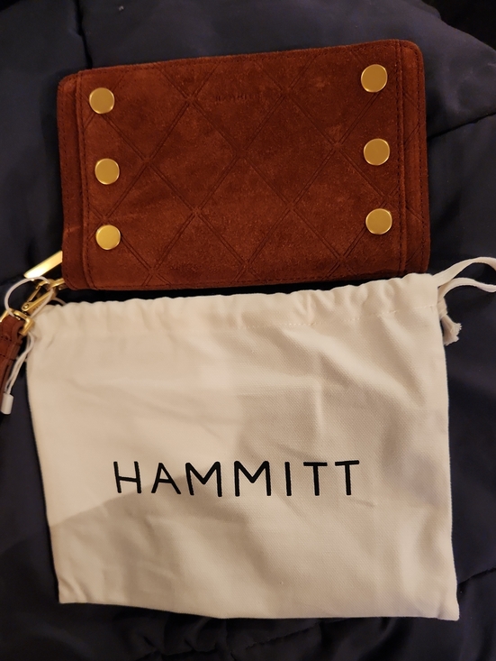 Hammitt Handbags - Hammitt Bryant Chocolate Diamond Suede with Antique Gold Hardware